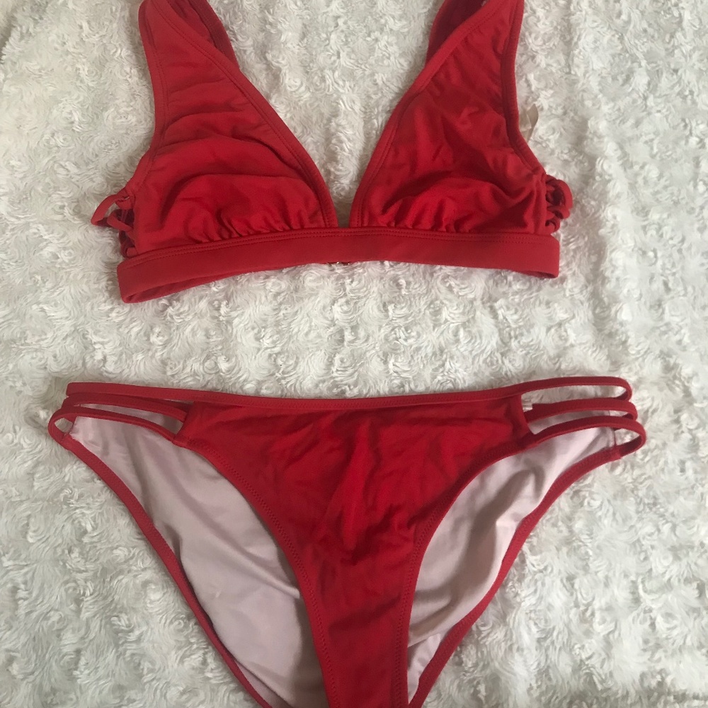 Shade & Shore Red Bikini - Size Small